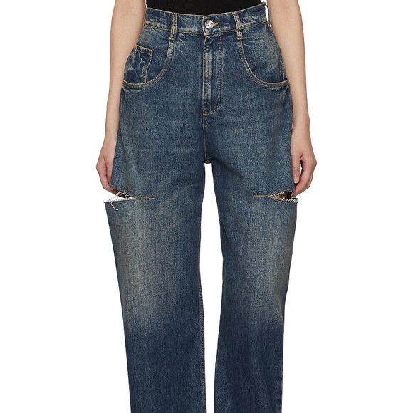 Mason Margiela Dark Wash Side Slit 5 Pocket Jeans Size 40 EU - Picture 1 of 4